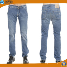 Brand Mens Jeans Slim Straight Pants Denim Trousers para Hombres